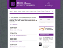 Tablet Screenshot of decalogovictimasextorsion.com